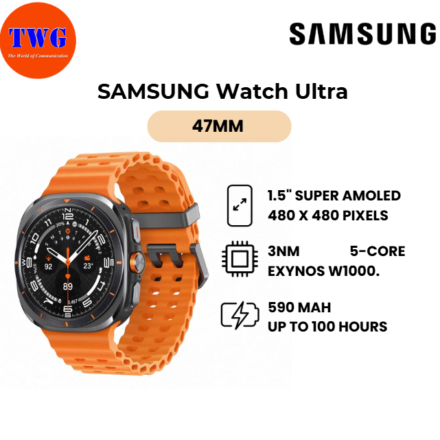 Samsung Watch Ultra 47mm (LTE) 100% ORIGINAL MALAYSIA 32GB 2024