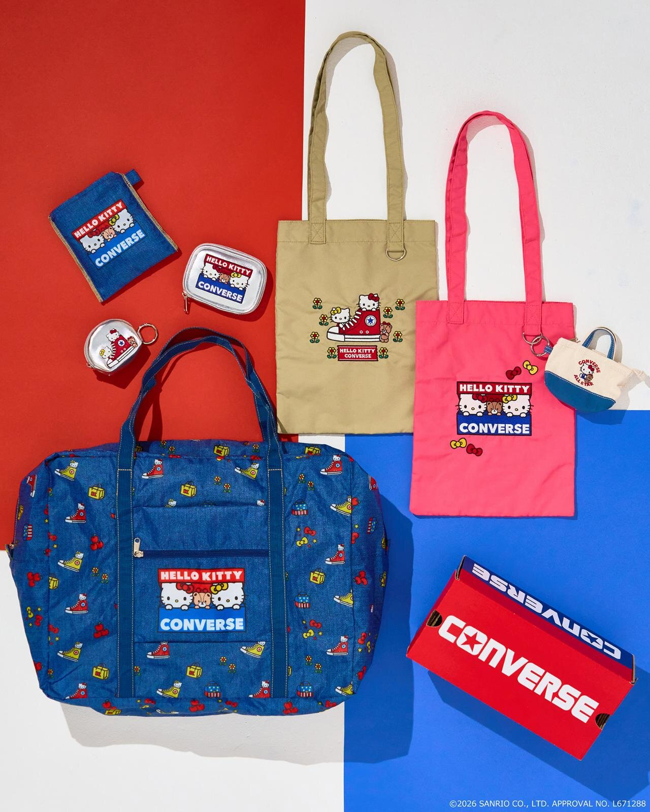 🎀【預訂】CONVERSE × Kitty Reel Pouch