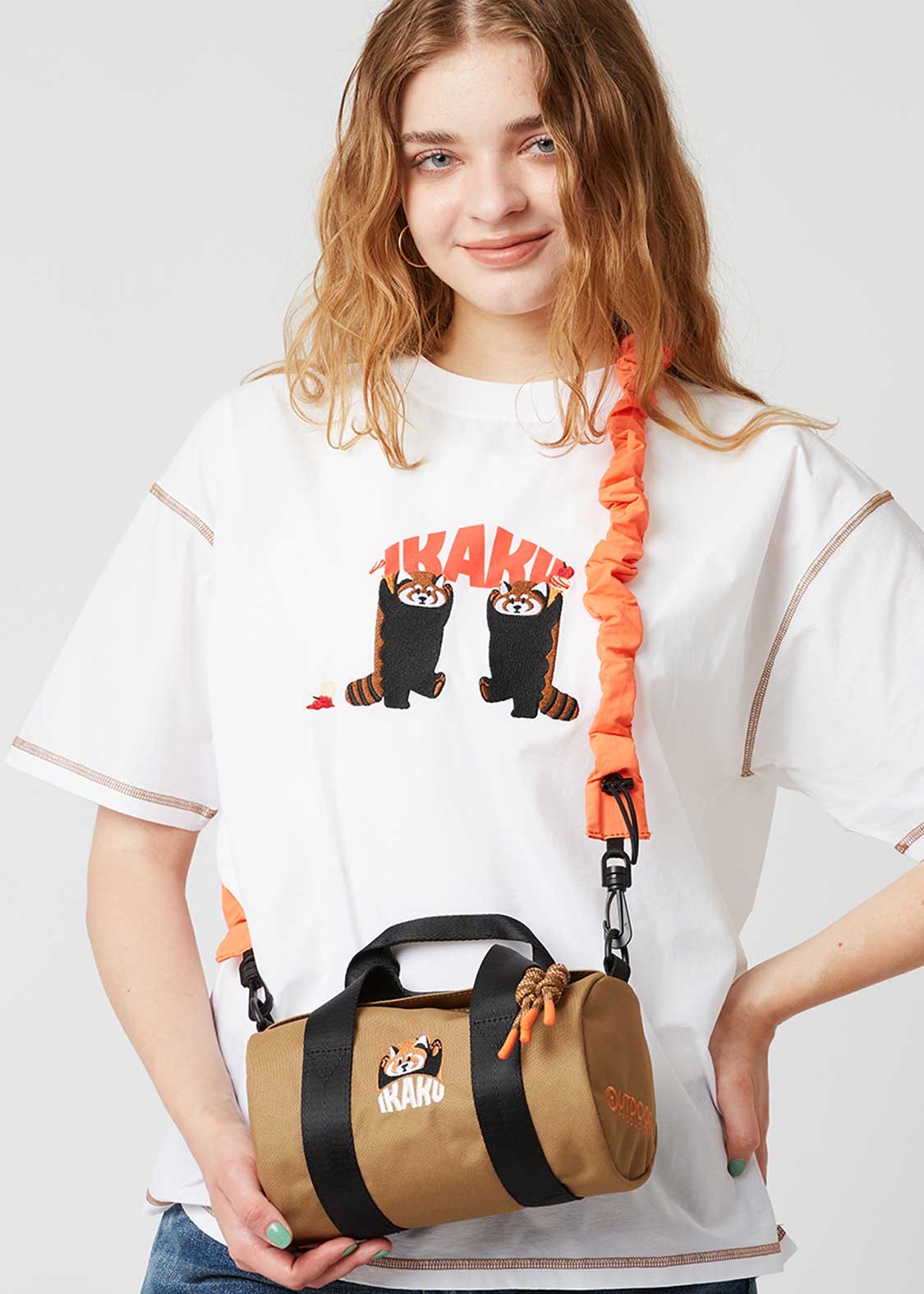 📦訂購 日本限定 OUTDOOR x graniph IKAKU Red Panda 小熊貓 2WAY 兩用手提單肩包