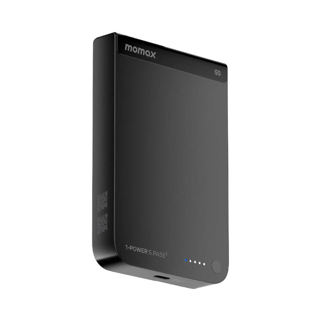 【CCC安全認證】MOMAX 1‑Power S.Pass² 10000mAh Qi2.2 半固態磁吸流動電源 IP163Q22｜25W 磁吸無線快充・30W PD 快充・半固態電池 MagSafe 行動電源｜香港行貨