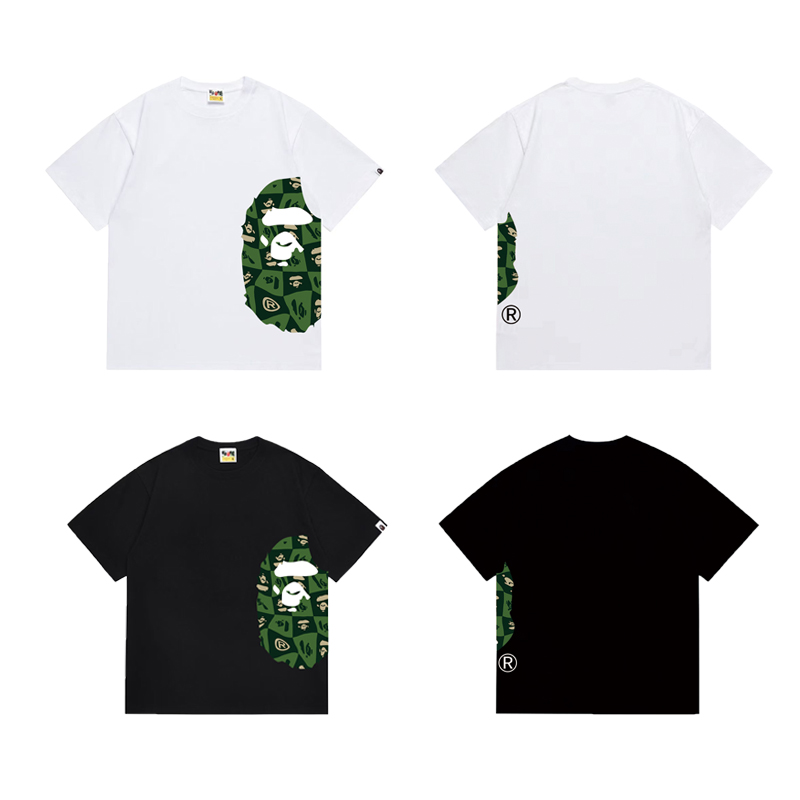 Bape Distortion Side Big Ape Head Tee