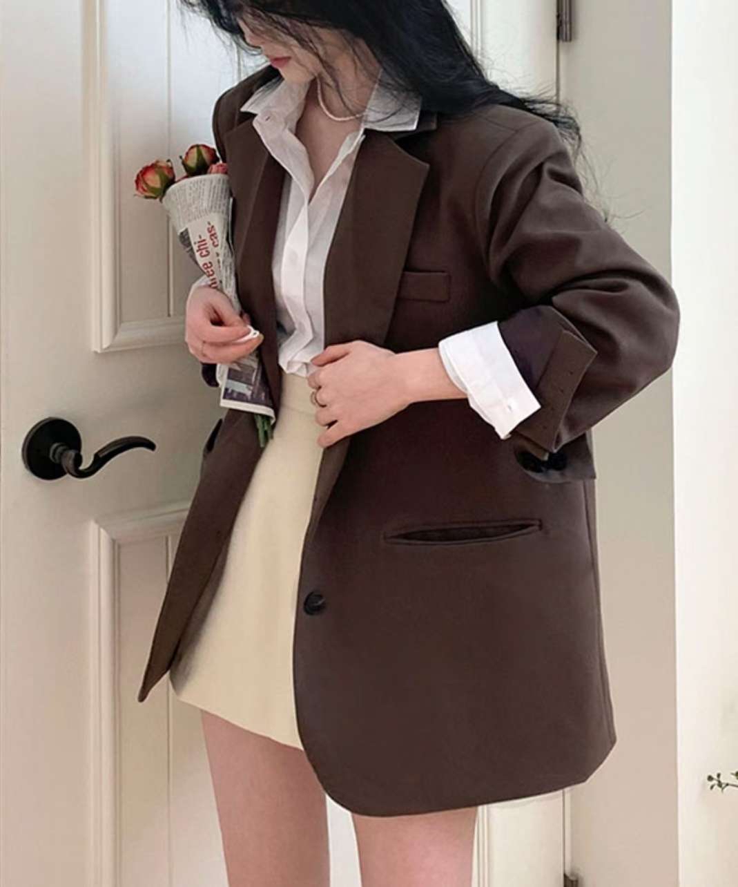 221587 3粒鈕西裝外套
