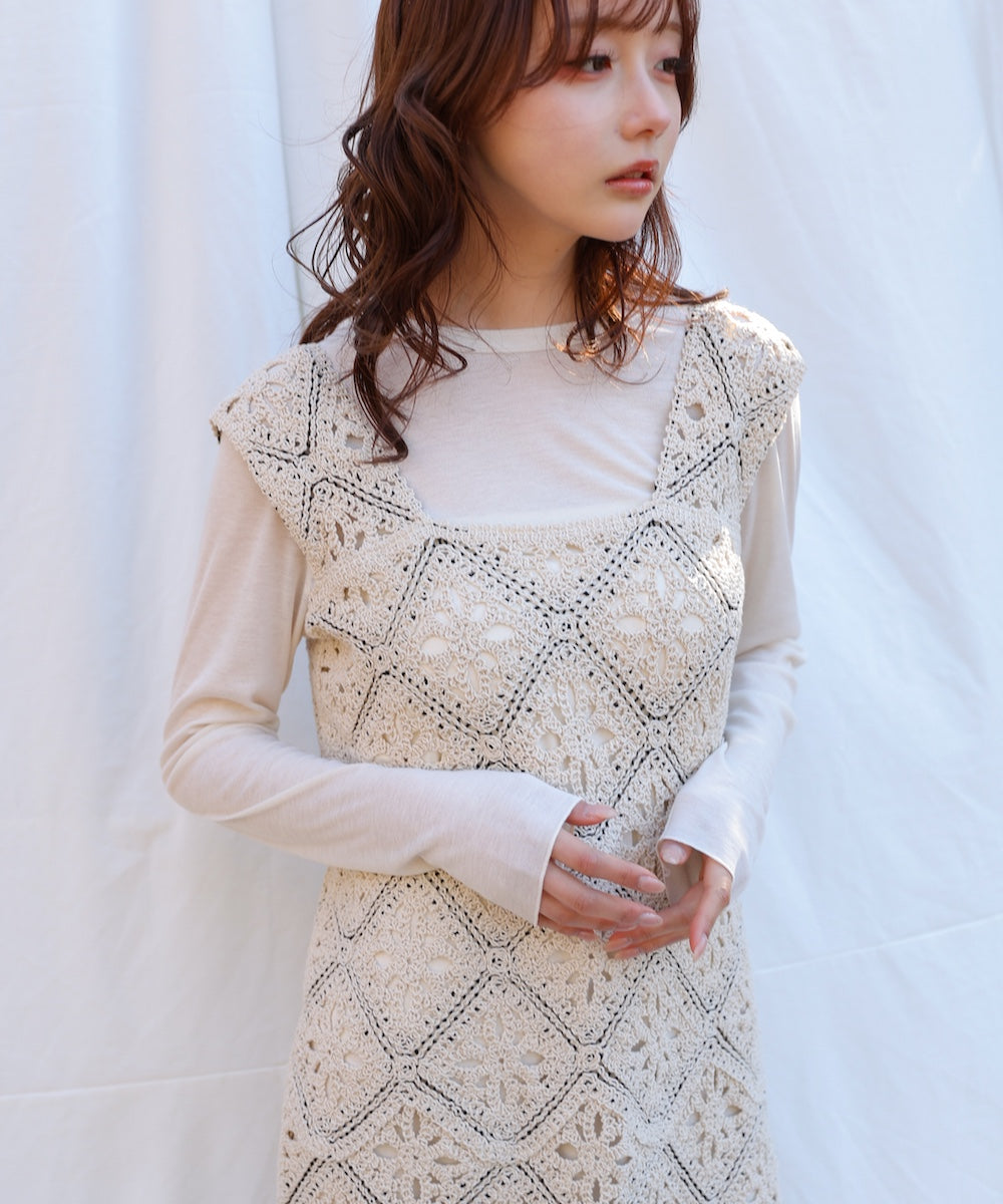 <JP> Premium 復古鉤針編織波浪 OPS * 3色入 <預購>