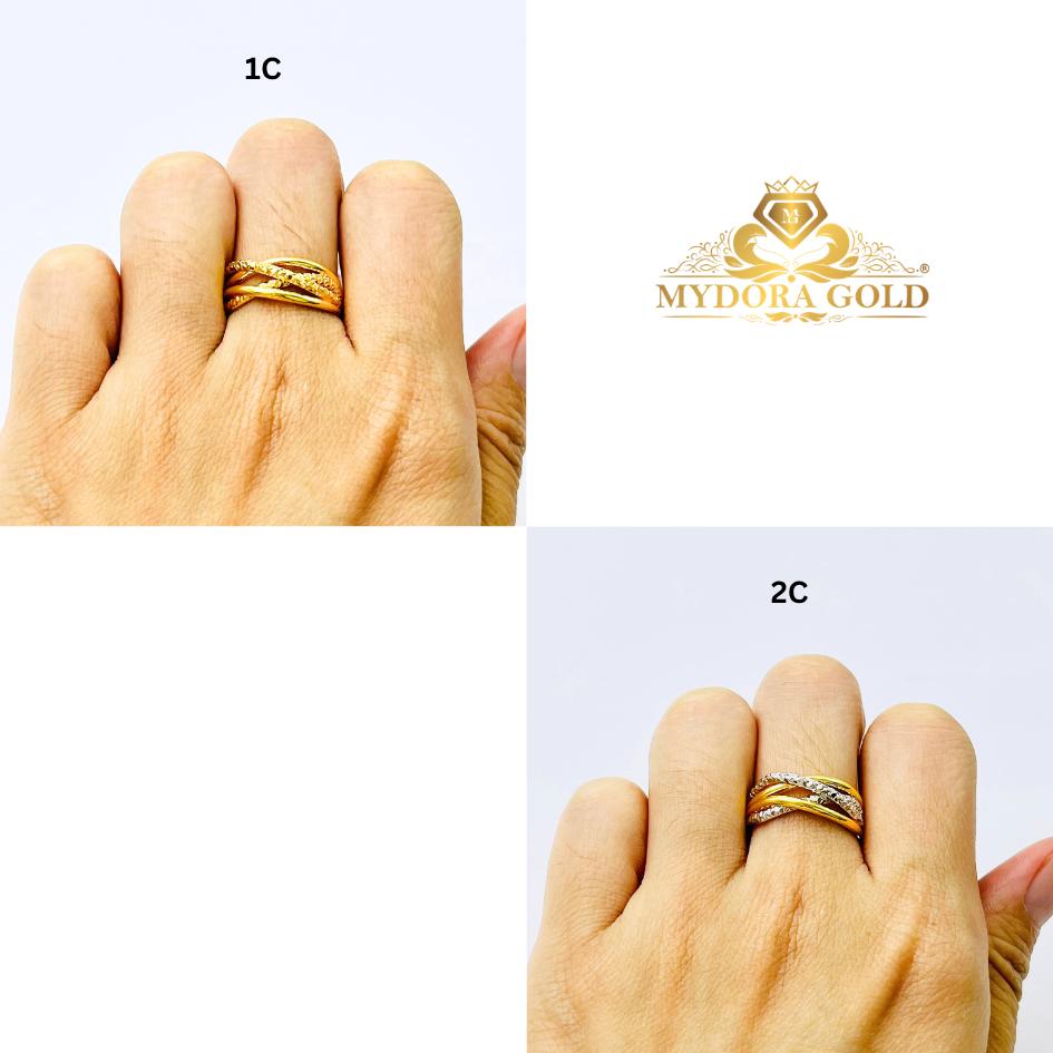 MYDORA EMAS 916 Cincin Grace Crossline (5G) l EMAS 916/22K