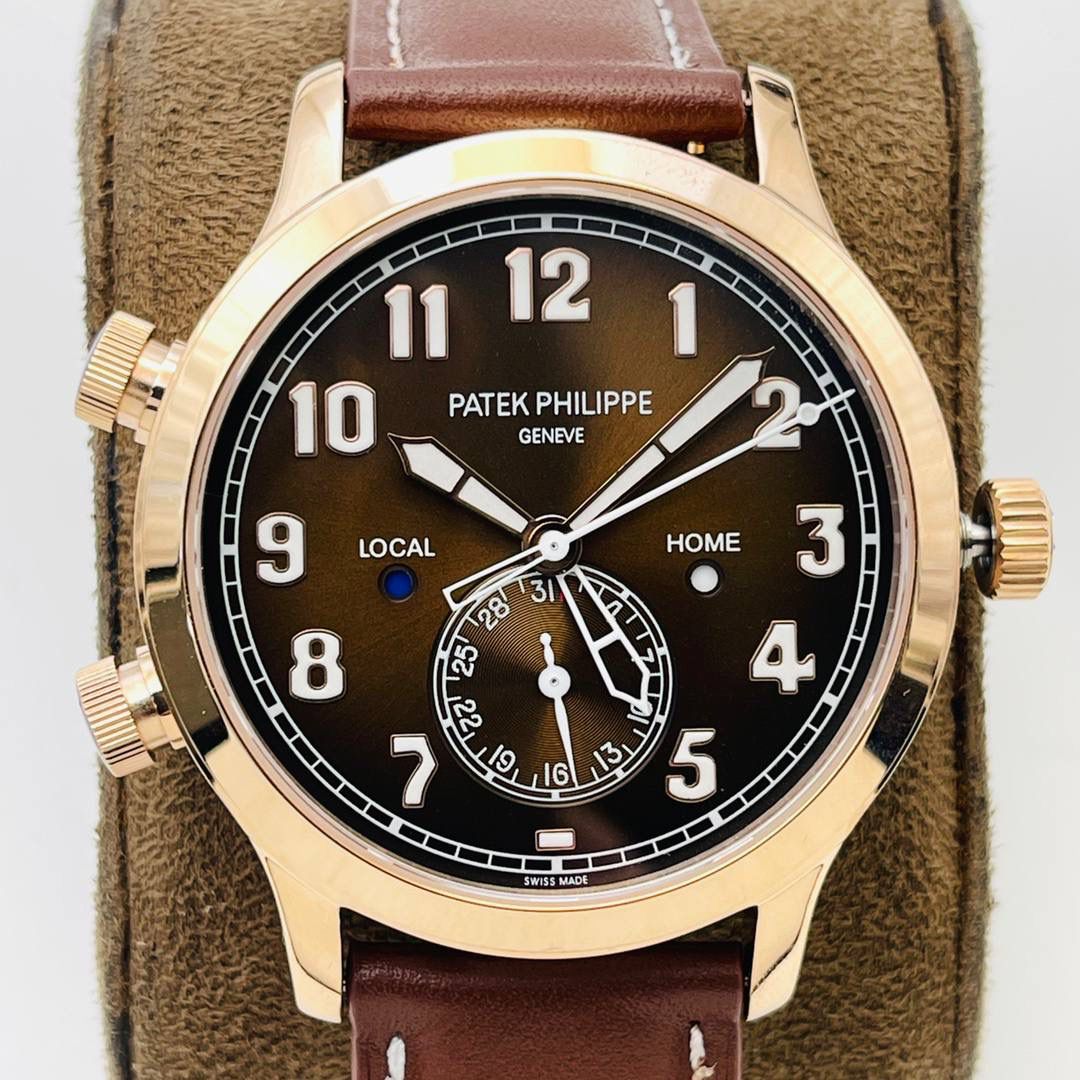 市场最高版本 百达翡丽双时区功能ref.5524 Calatrava飞行家旅行时间腕表系列惊艳登场！🚀🚀