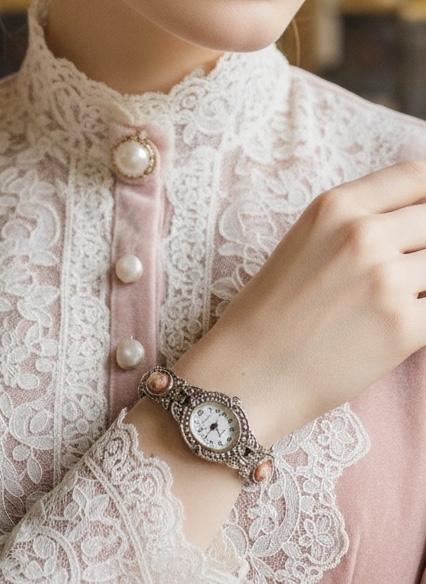 Antique Cameo Queen Silhouette Watch 