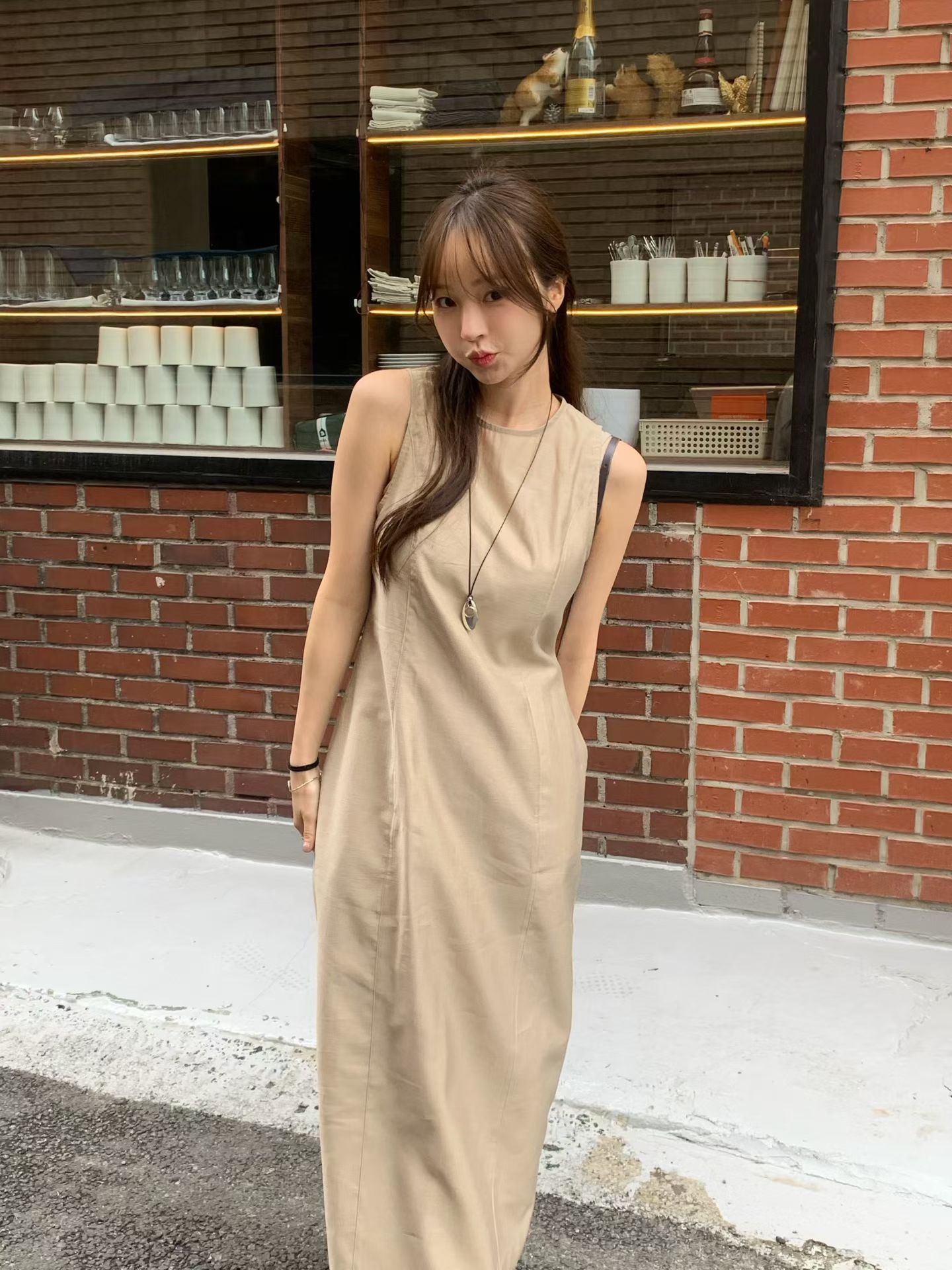 Elegant one piece long dress (with inner dress)