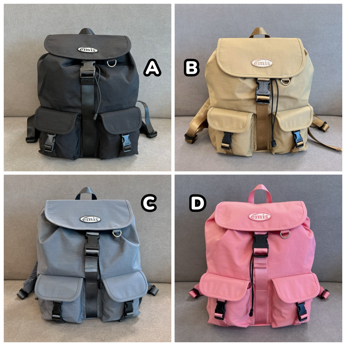 韓國🇰🇷 EMIS DOUBLE POCKET BACKPACK