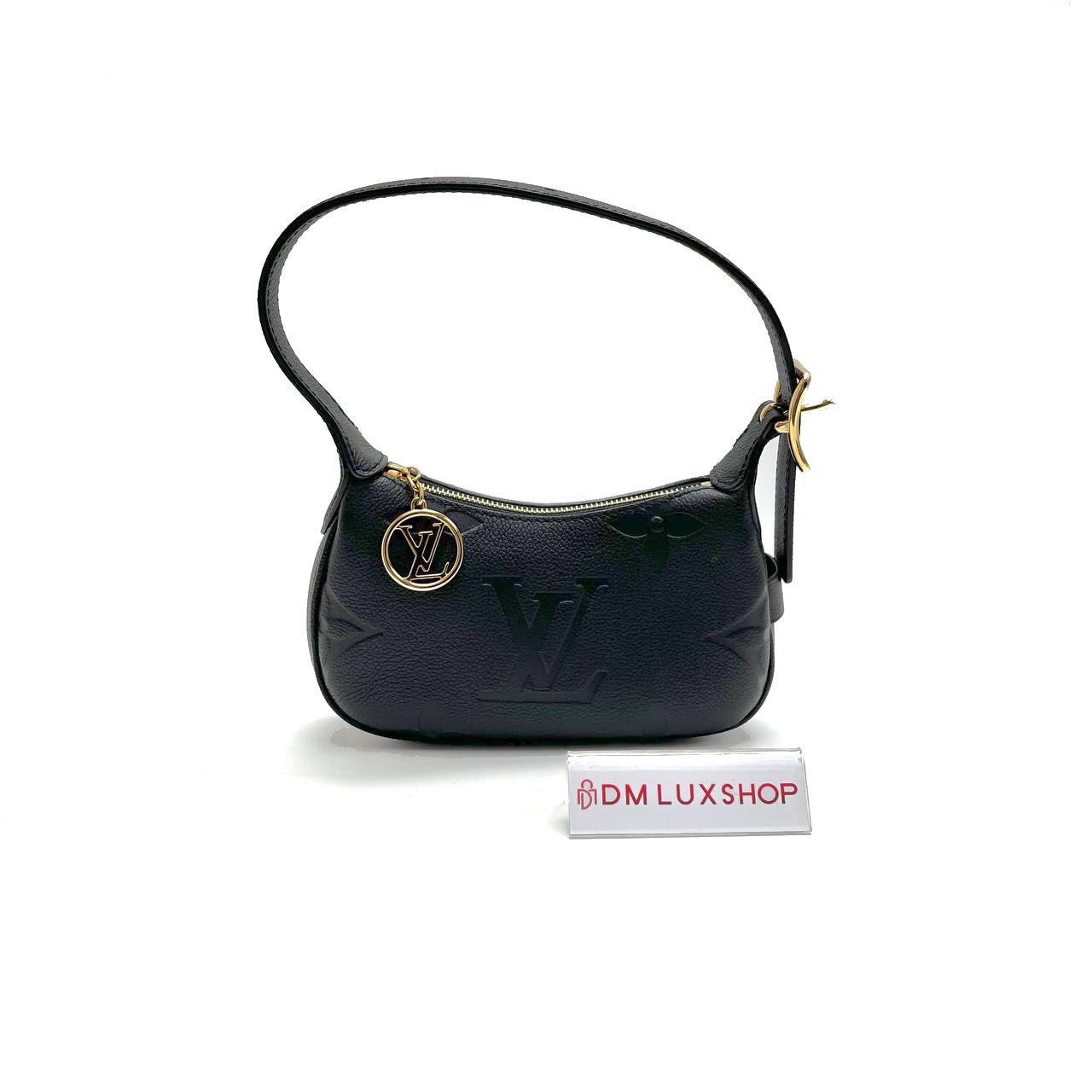 LV Black Empreinte Monogram Mini Moon Bag