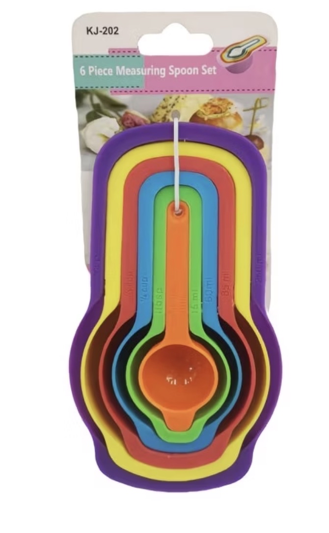 食品級塑膠量匙(1/2茶匙~1杯)-1套6件 Food Grade Measuring Spoons(1/2tbsp~1cup) 