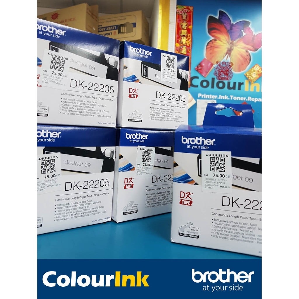 Brother Original Label Film Tape DK11209 29mm x 62mm x 800pcs Black On White Small Address Label QL700 QL800 QL820NWB