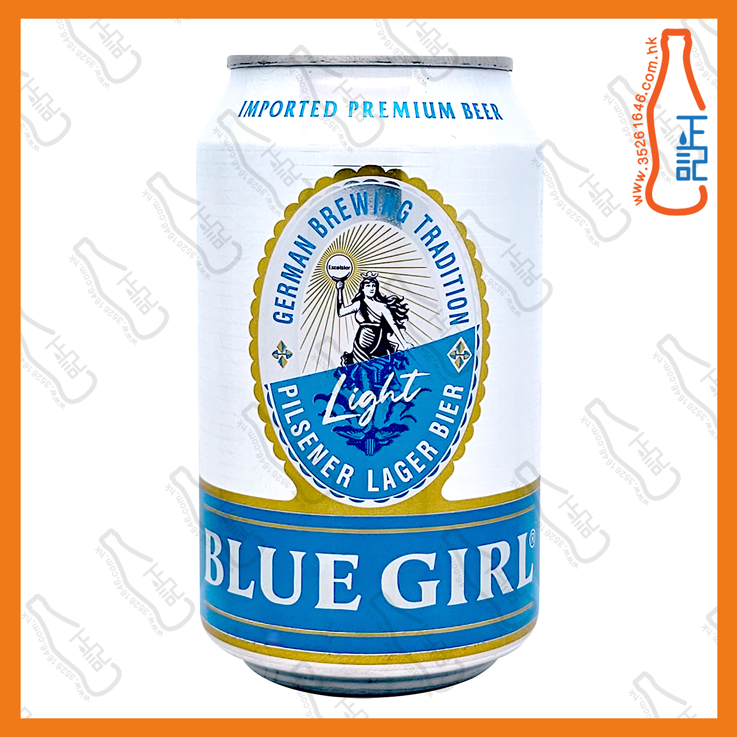 (罐裝)藍妹清啤"Light"啤酒 330ml x 24罐 /箱