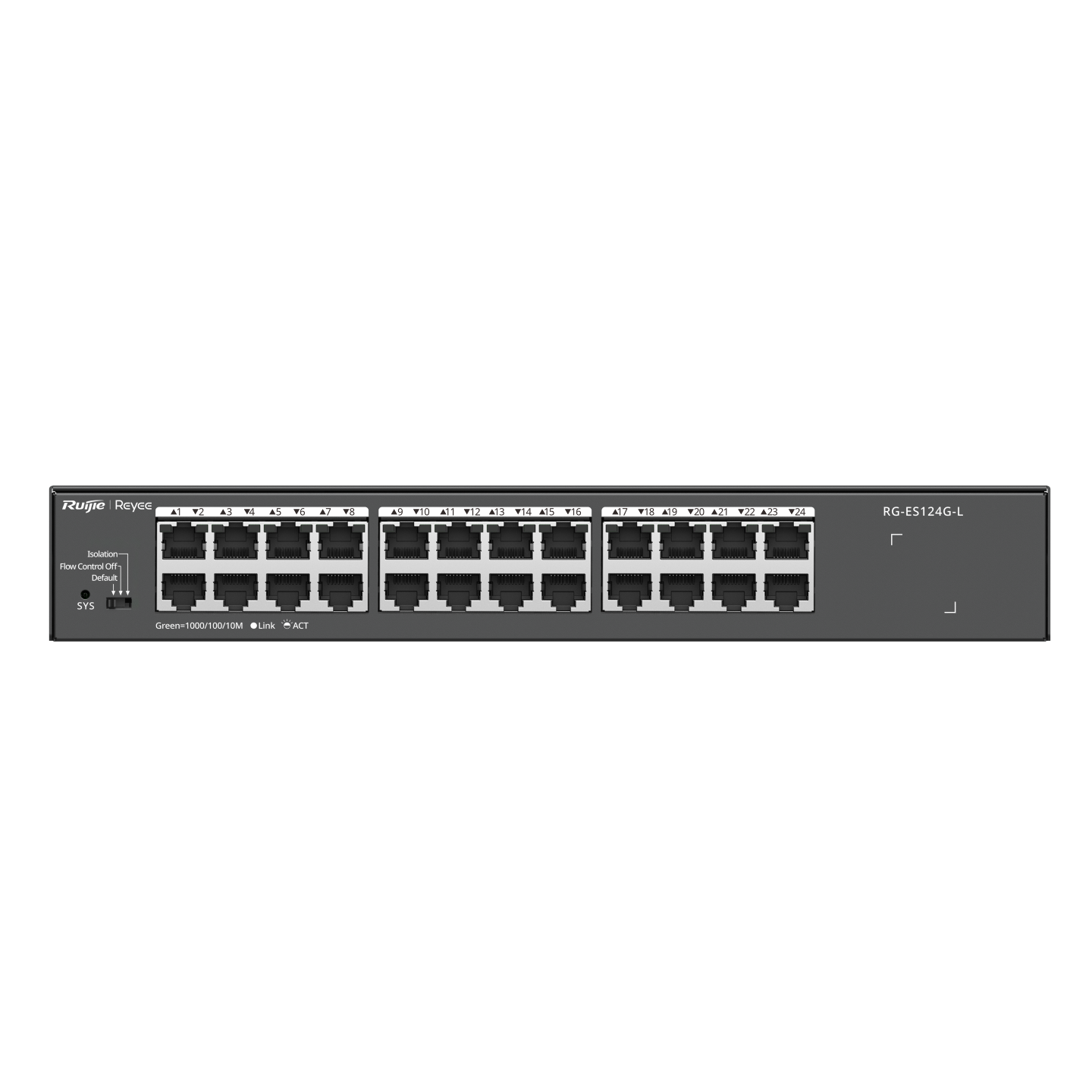 銳捷 Ruijie Reyee RG-ES124G-L, 24-Port 10/100/1000 Mbps Unmanaged Non-PoE Switch (香港行貨，三年保養)