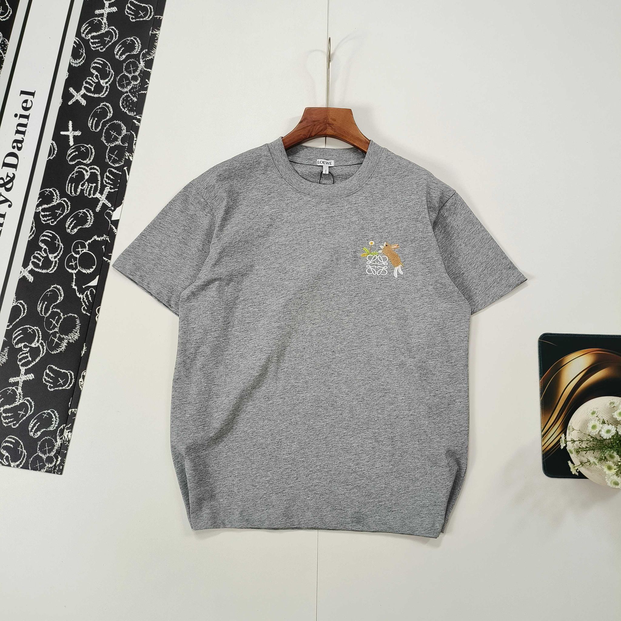 Loe兔仔刺繡logo短袖Tee