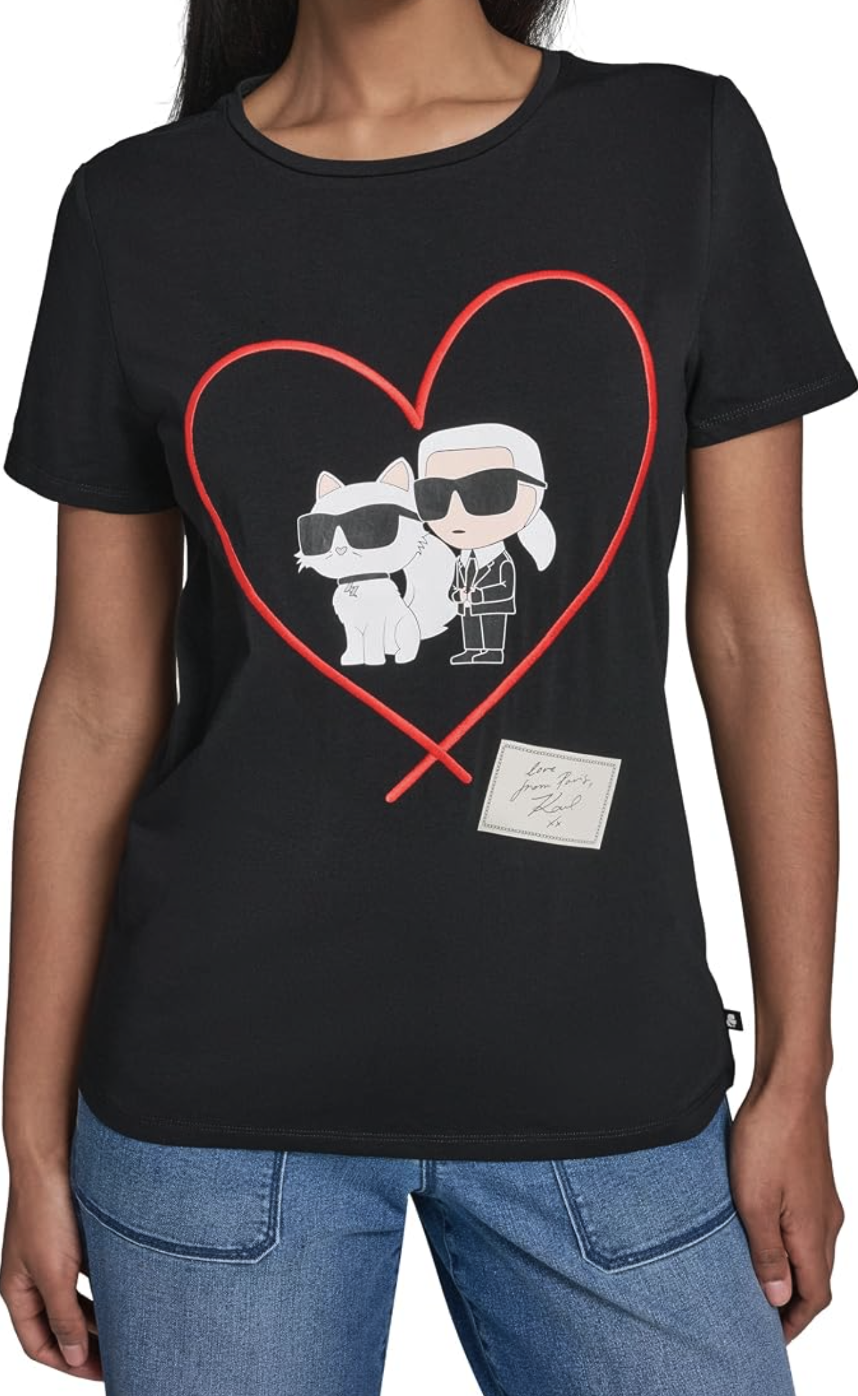 Karl Lagerfeld 純棉彈性修身短袖T-Shirt