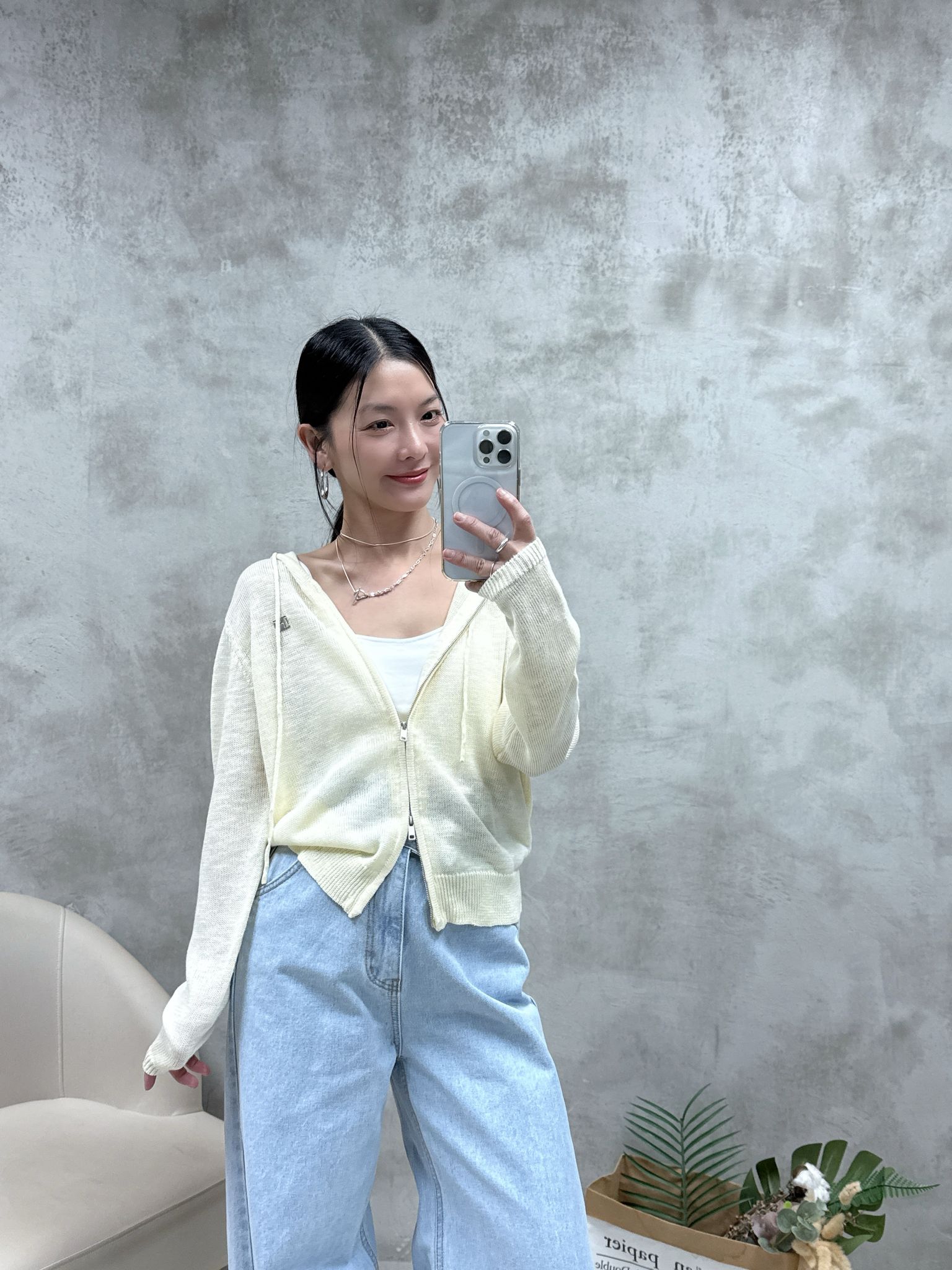 A08 雙拉鍊針織外套