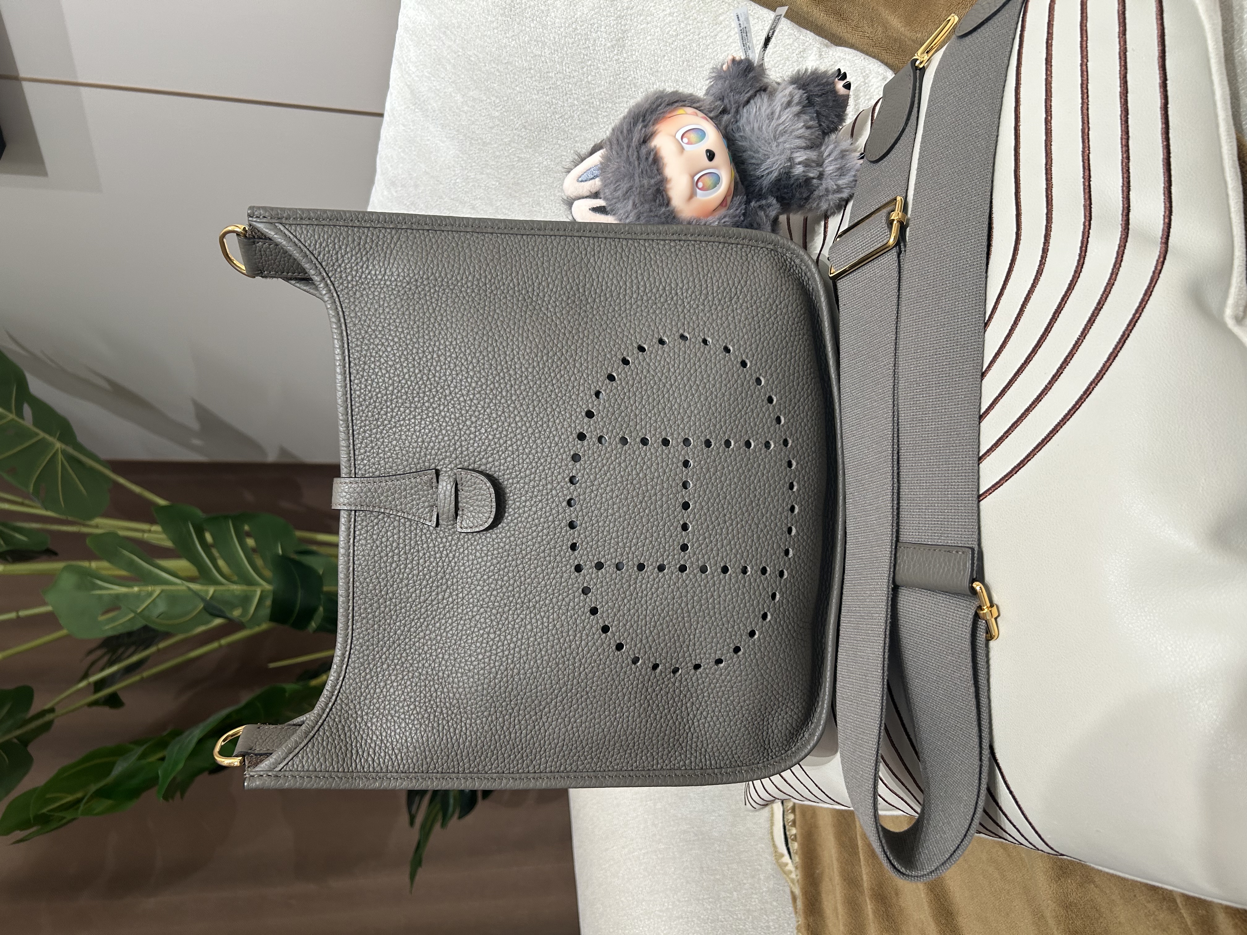 Hermes Evelyne 29 Stamp C 錫器灰 100%Authentic, 98%New ✅Dust bag