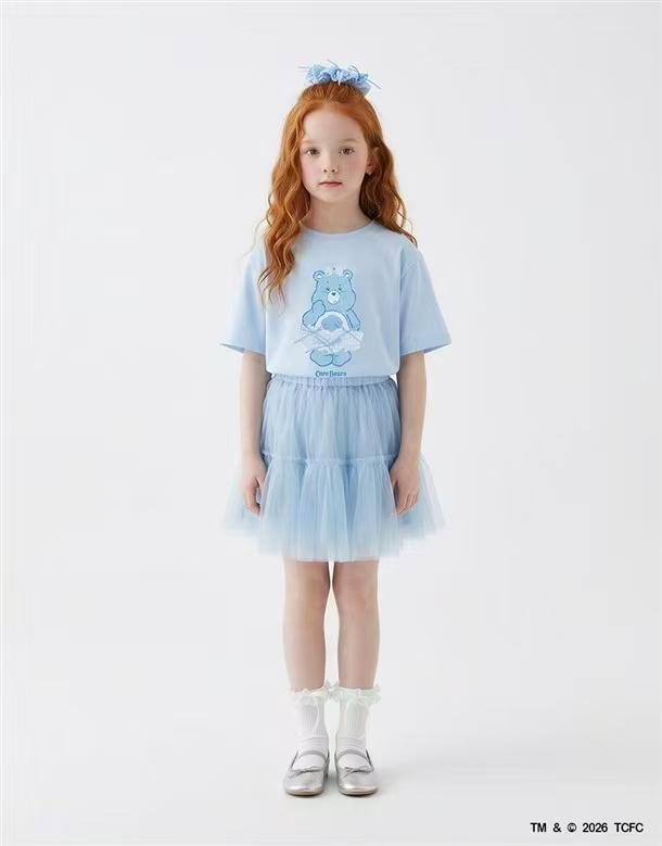 0672 彩虹熊親子晾感tee ➕發圈 