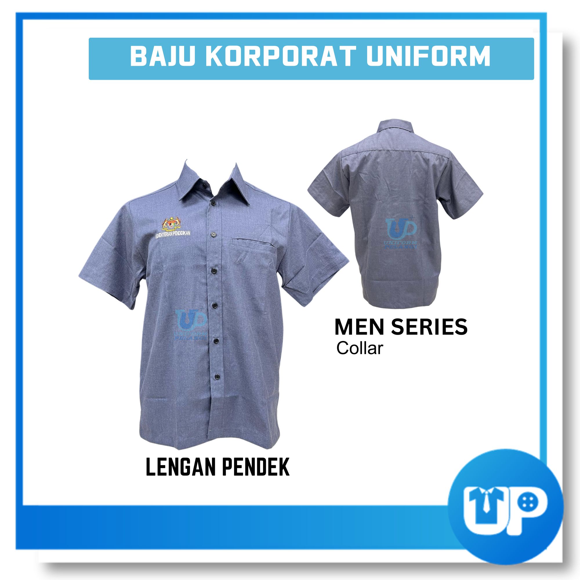 Baju Korporat Denim Soft Latest Design Baju Korporat Denim Lelaki dan Wanita (WITHOUT NAME)