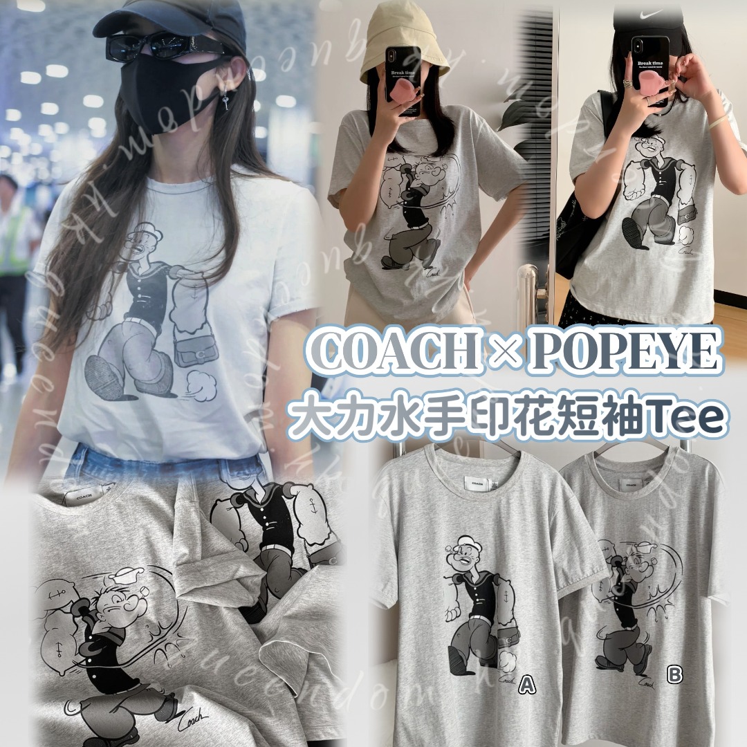 COACH × POPEYE 大力水手印花短袖Tee