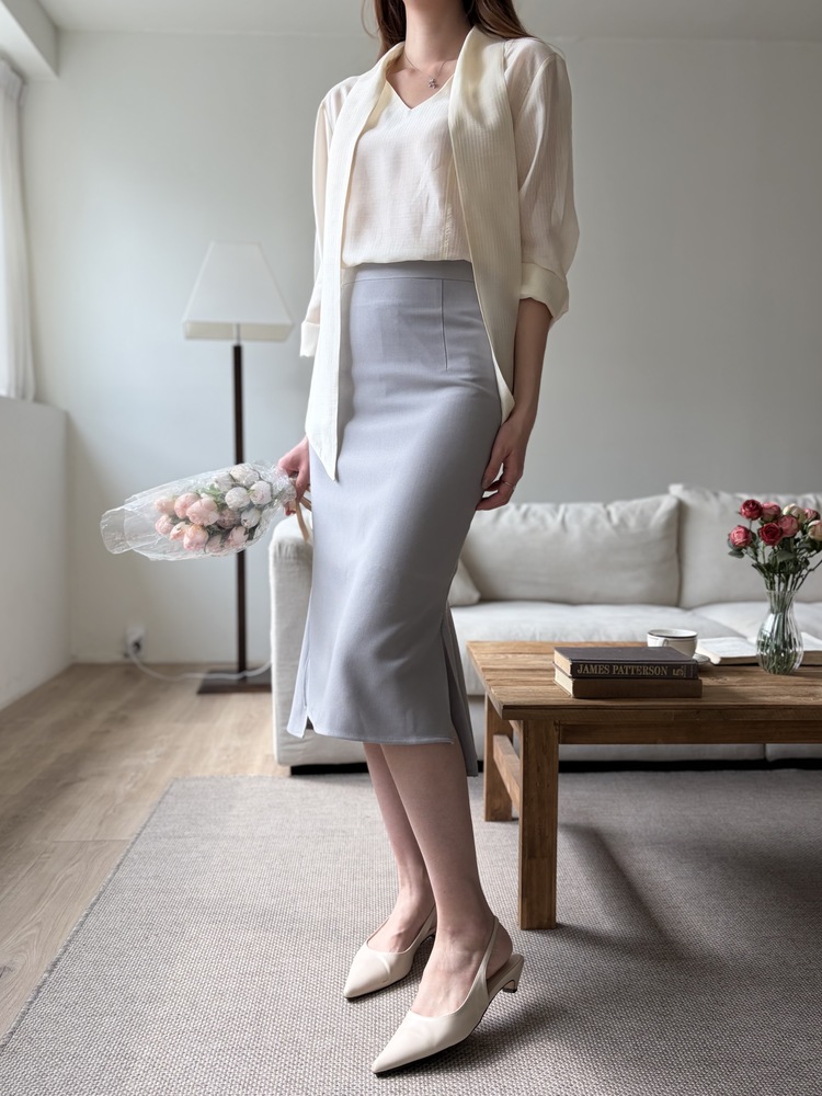 Aurelie Scarf-Tie Blouse (Cream)