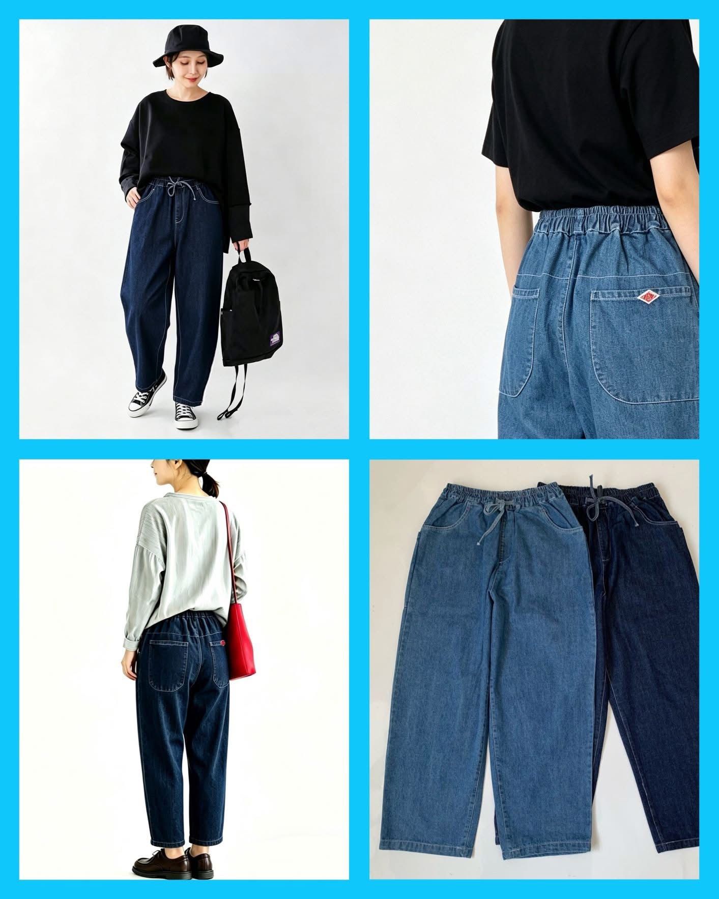 $155條。日本🇯🇵DANTON 鬆腰牛仔休閒褲 