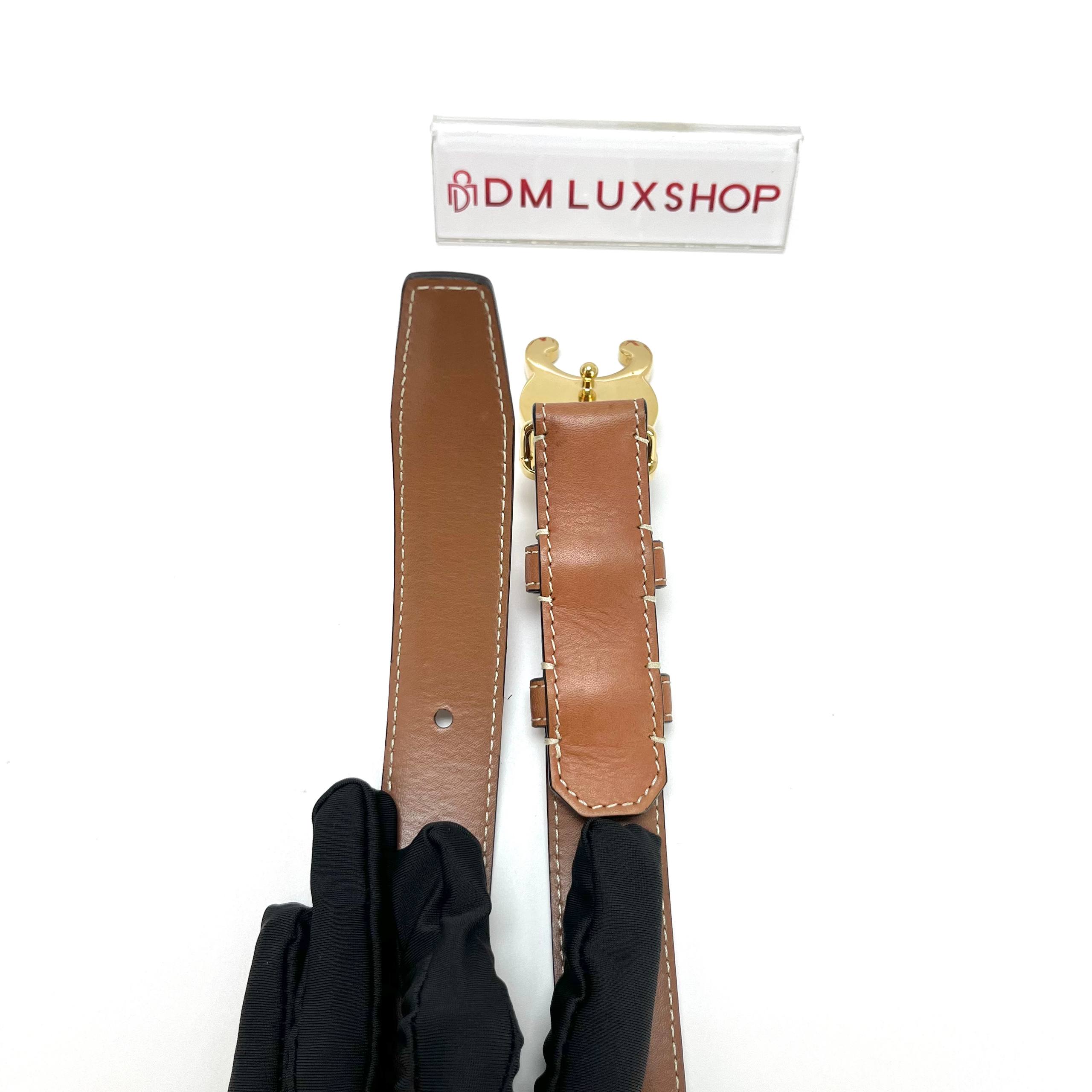 Celine Triomphe Belt 25MM GHW