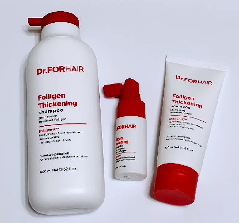 現貨 - DR.FORHAIR - Folligen Plus 防脫髮洗頭水套裝  (洗髮水400ml+100ml & 豐盈頭皮精華液 30ml)