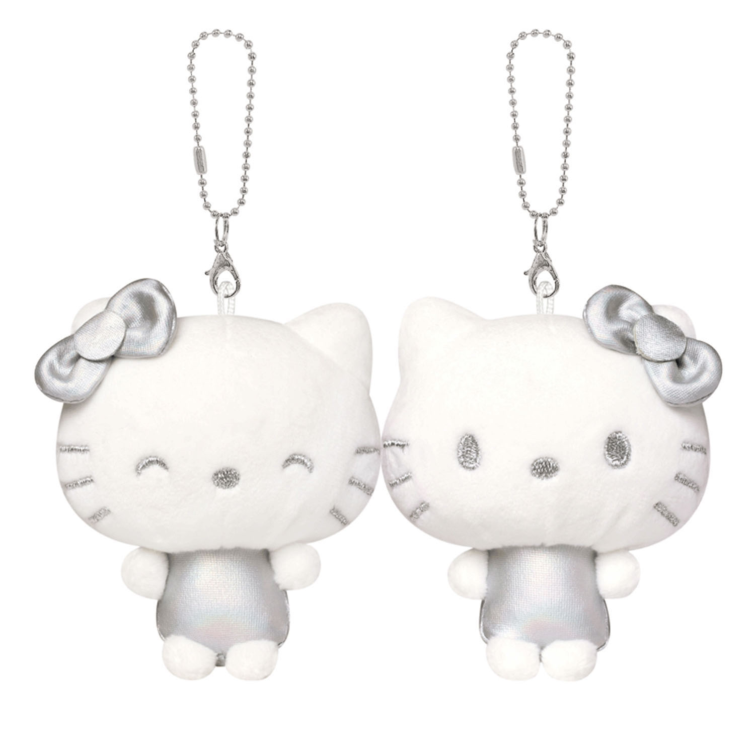 Sanrio - 雙生兒公仔掛飾 (銀色Hello Kitty款)