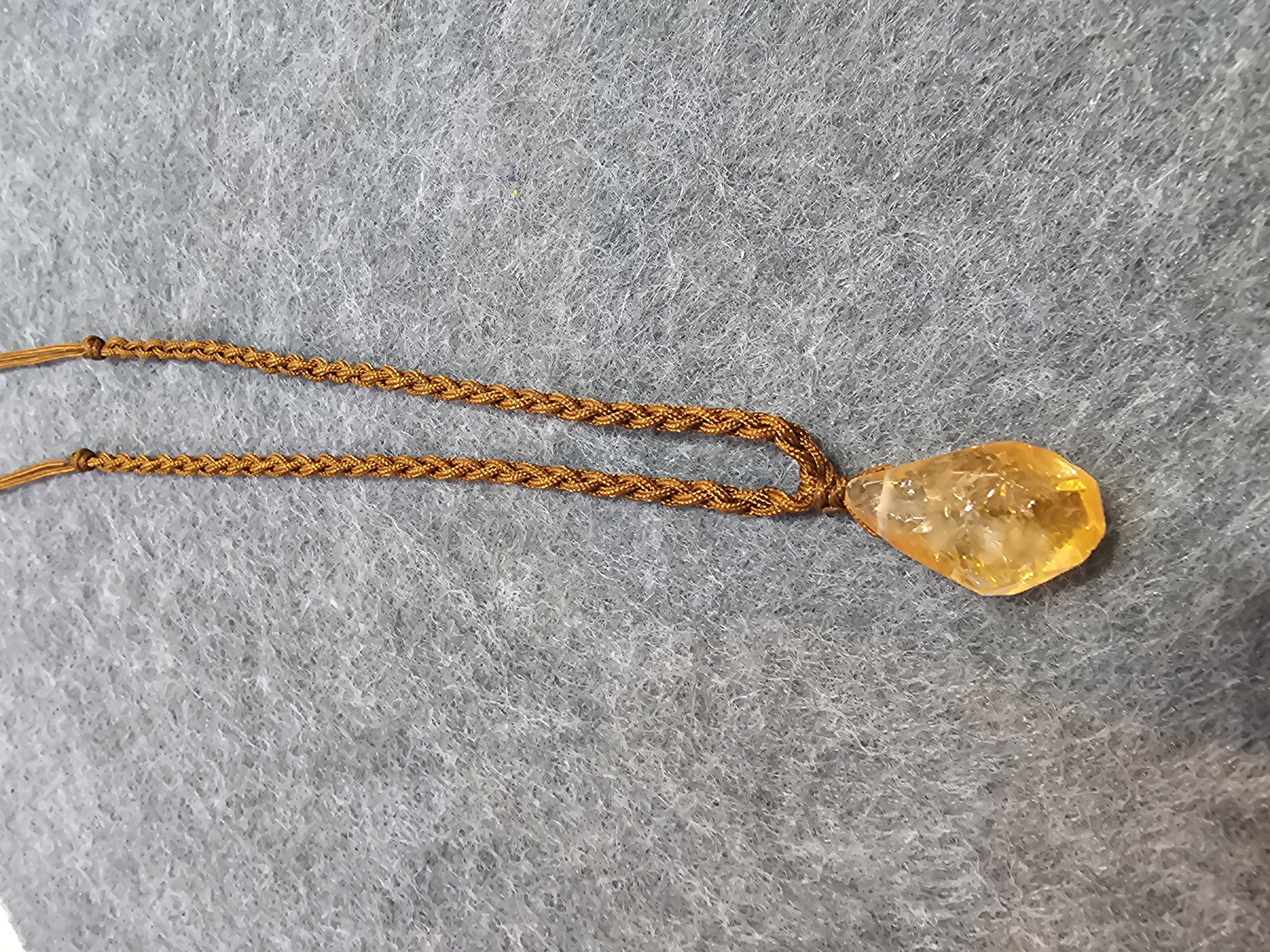 黃水晶原石吊飾