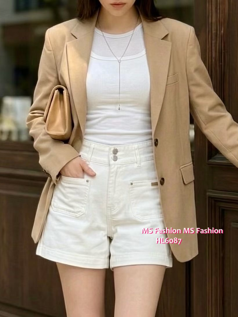 HL6087 韓國🌼Howluk高腰前兩袋短牛