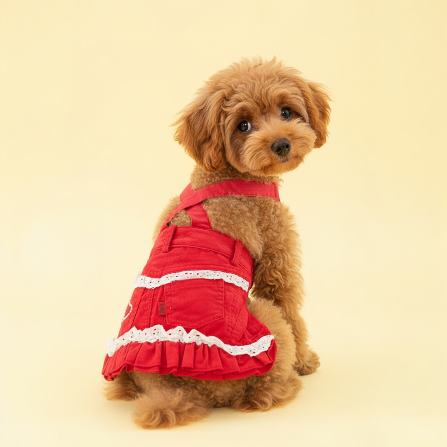 S277R Mavis Skirt 白花邊燈芯絨半截裙