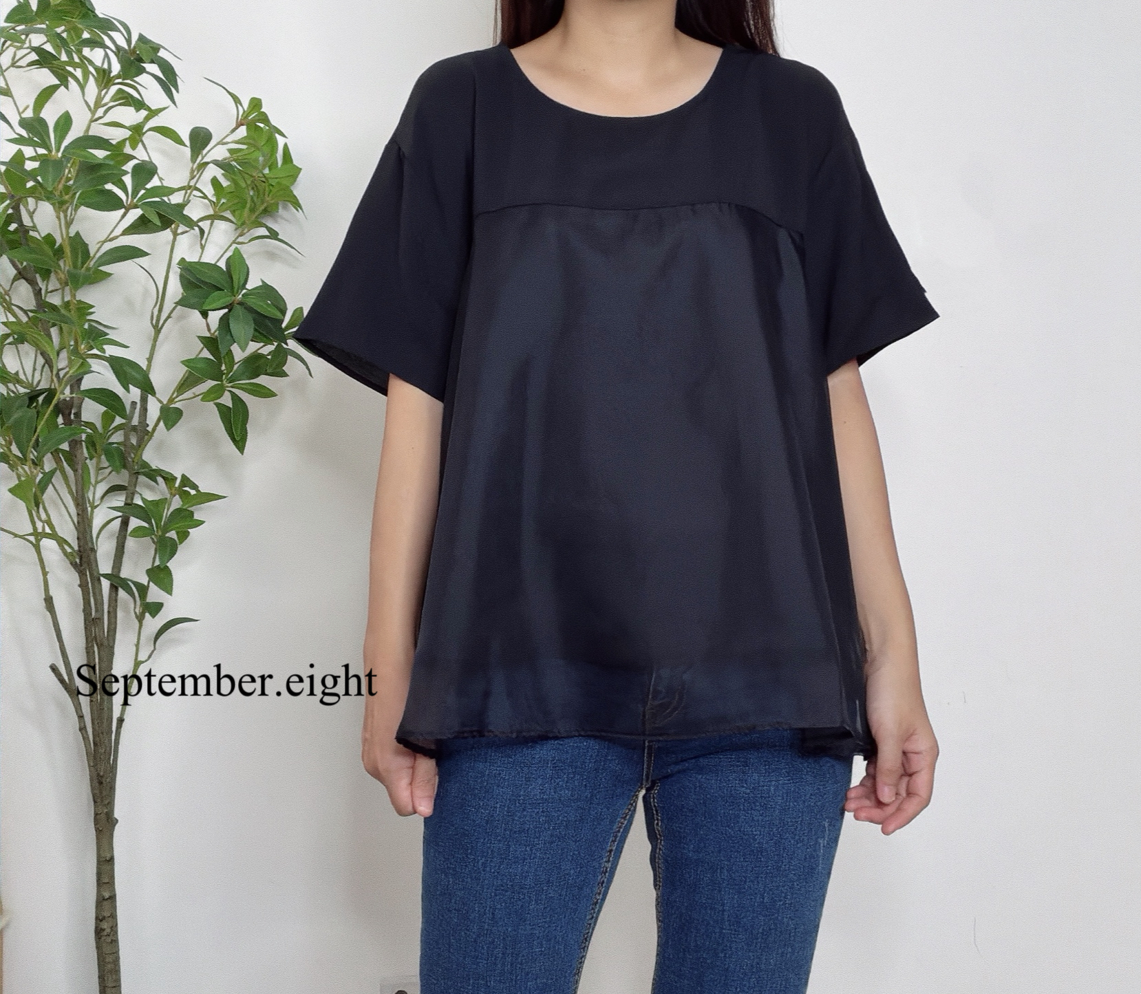 網紗A cut top