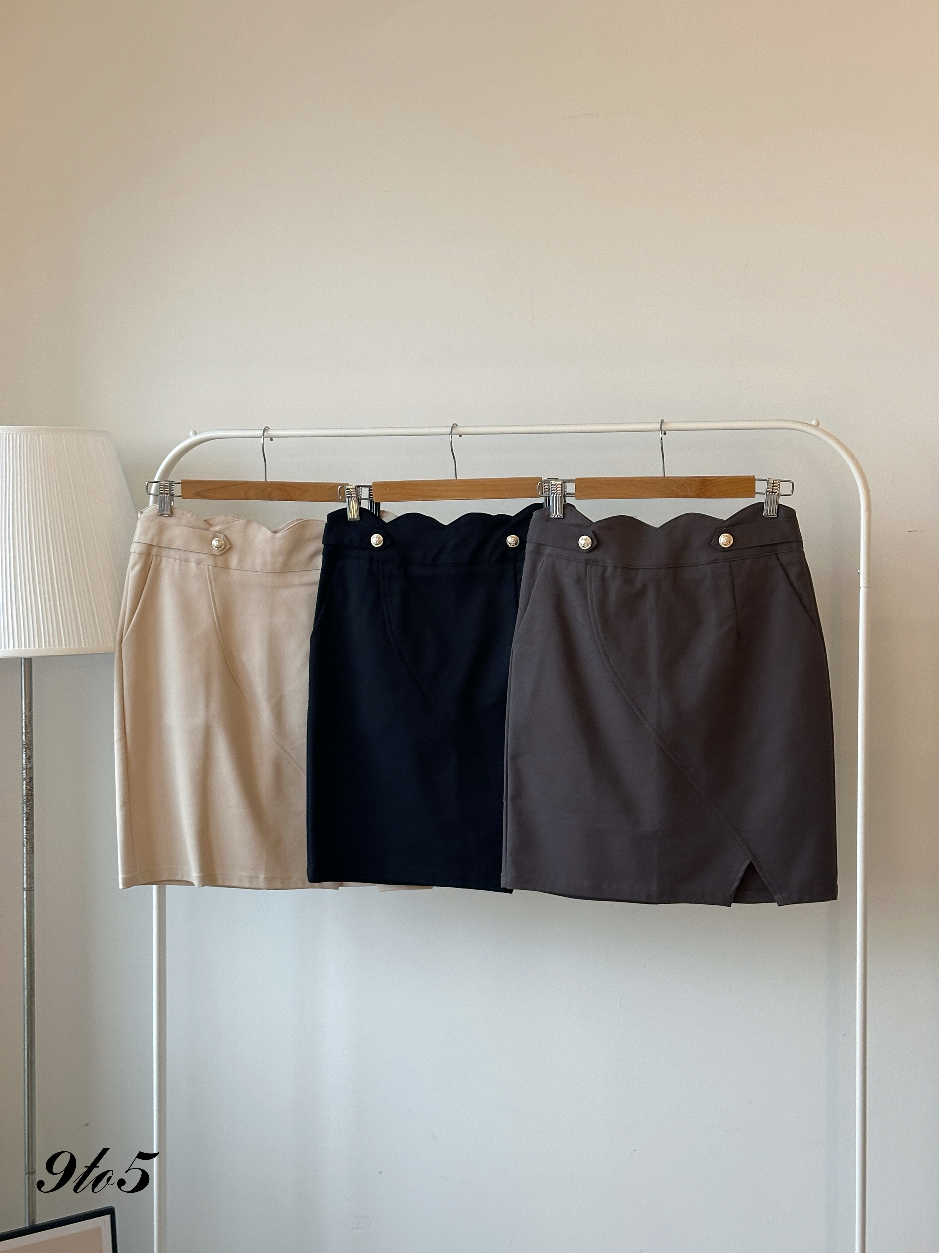 S1874 Midi Pencil Skirt - 3 Colors 