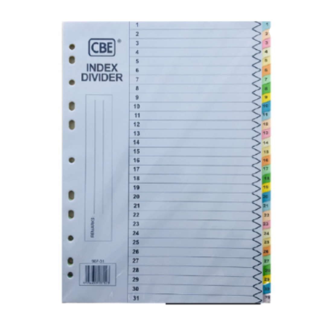 CBE Index Divider 1 - 31 (31 Tabs) 907-31