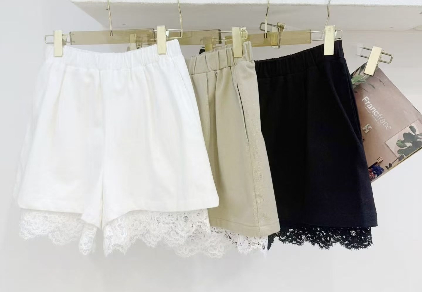 橡筋腰lace 腳短褲 