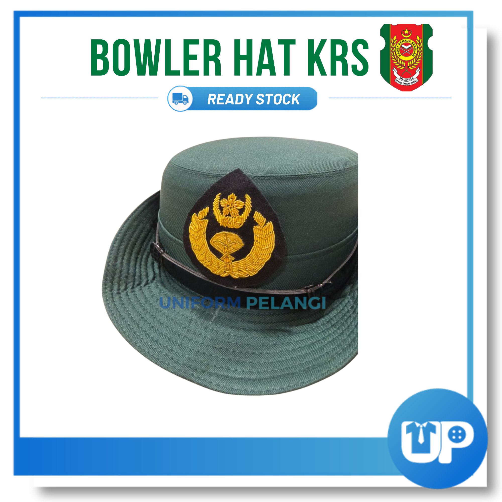 Bowler Hat KRS Pegawai / Topi Guru KRS Wanita KRS Original Kadet Remaja Sekolah Cikgu Officer Female