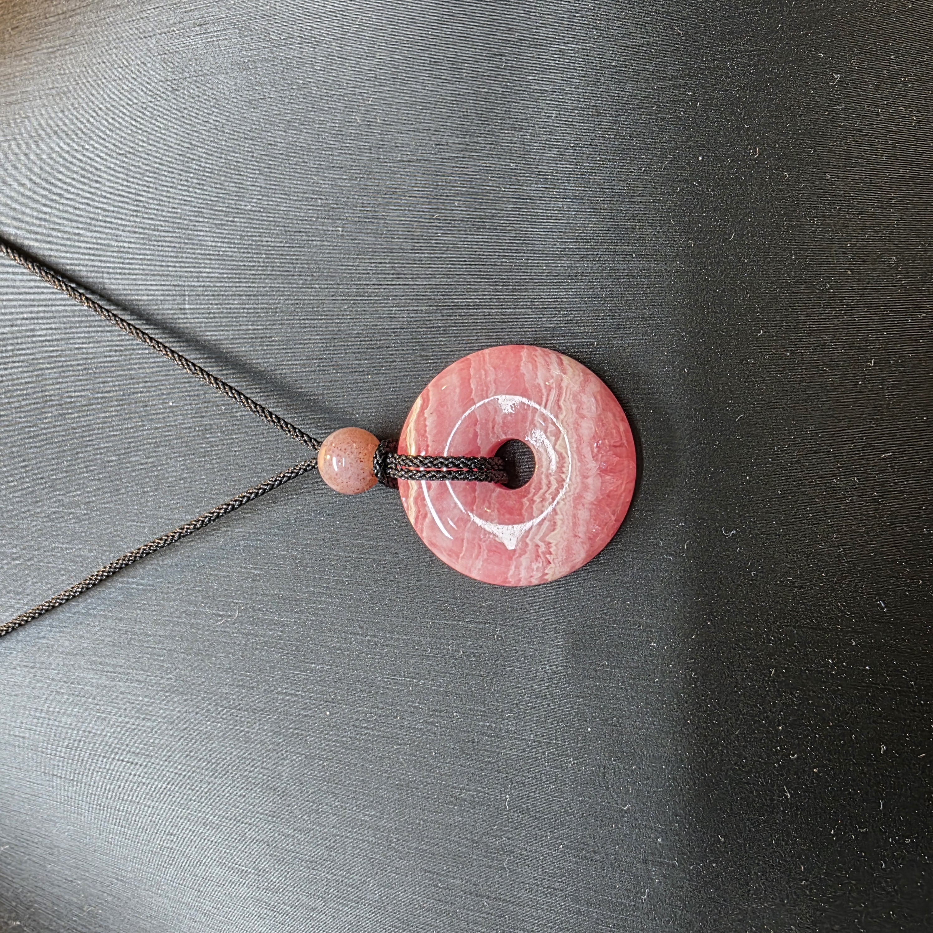 紅紋石平安扣吊咀