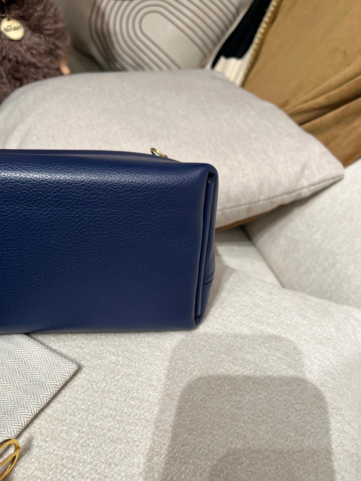 Hermes Mini 2424 Blue Nuit Stamp Z 100%Authentic, 98%New ✅Dust bag✅Box