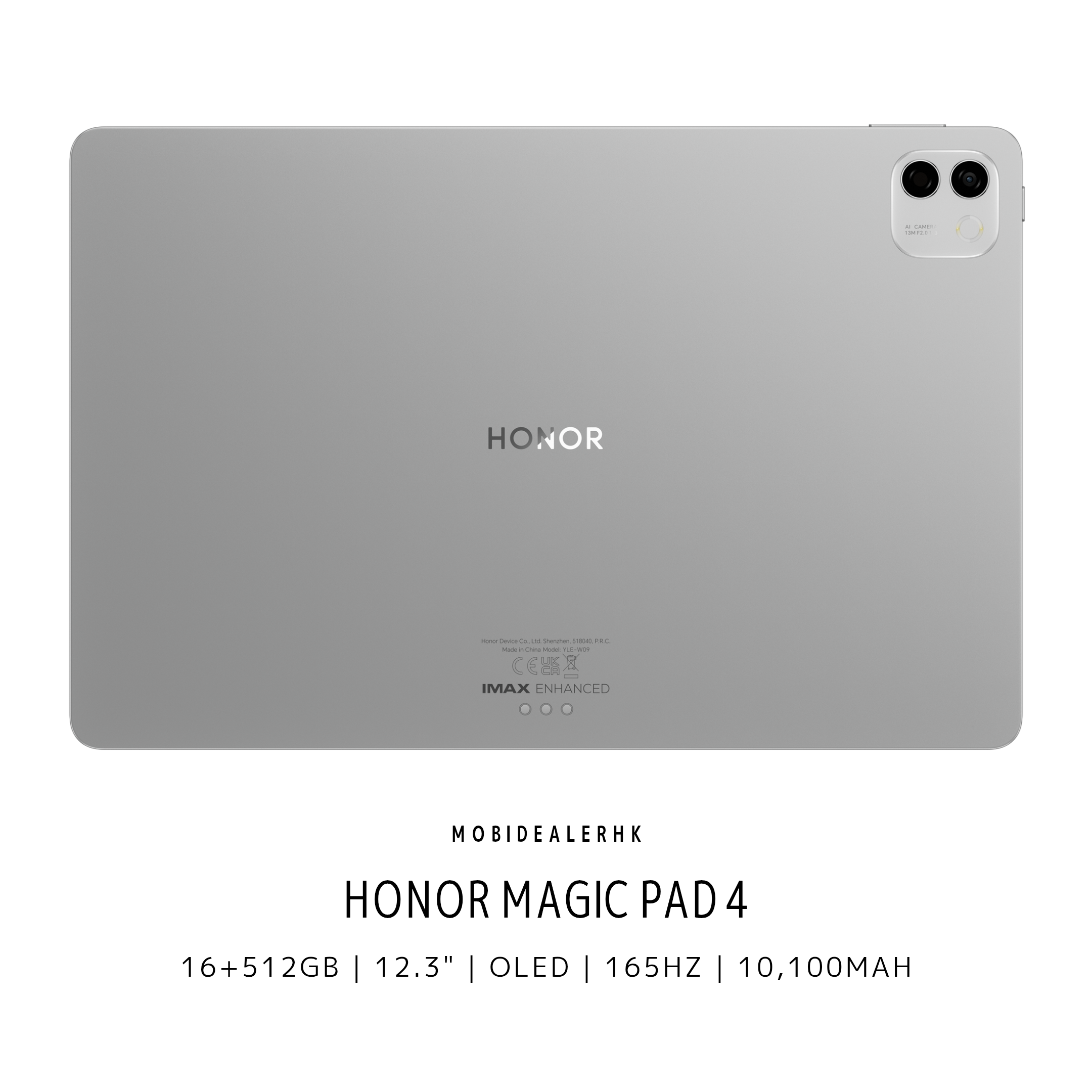 Honor MagicPad 4 | 榮耀 MagicPad 4 | 平板電腦 | 16+512Gb | 12.3" | OLED | 165Hz | 10,100mAh