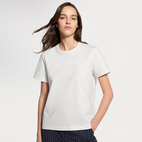【原單】LV Signature Embroidery T-Shirt 立體浮雕刺繡logo短袖Tee