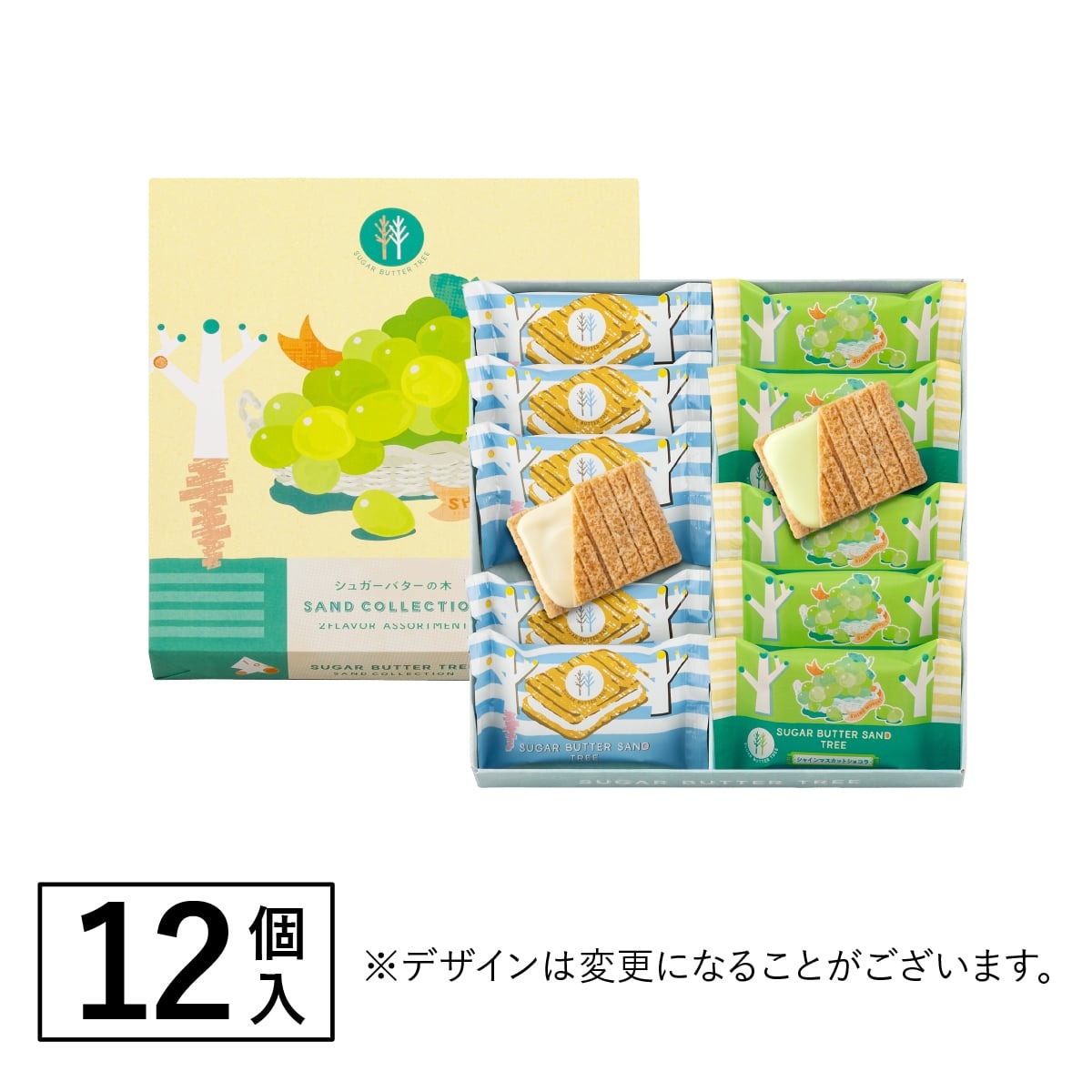 [訂購] [日本製] SUGAR BUTTER SAND TREE ｜ 香提味｜ 雜錦夾心餅 ｜ 12件裝 ｜ 賞味期限：30-40日 {TF2604003}