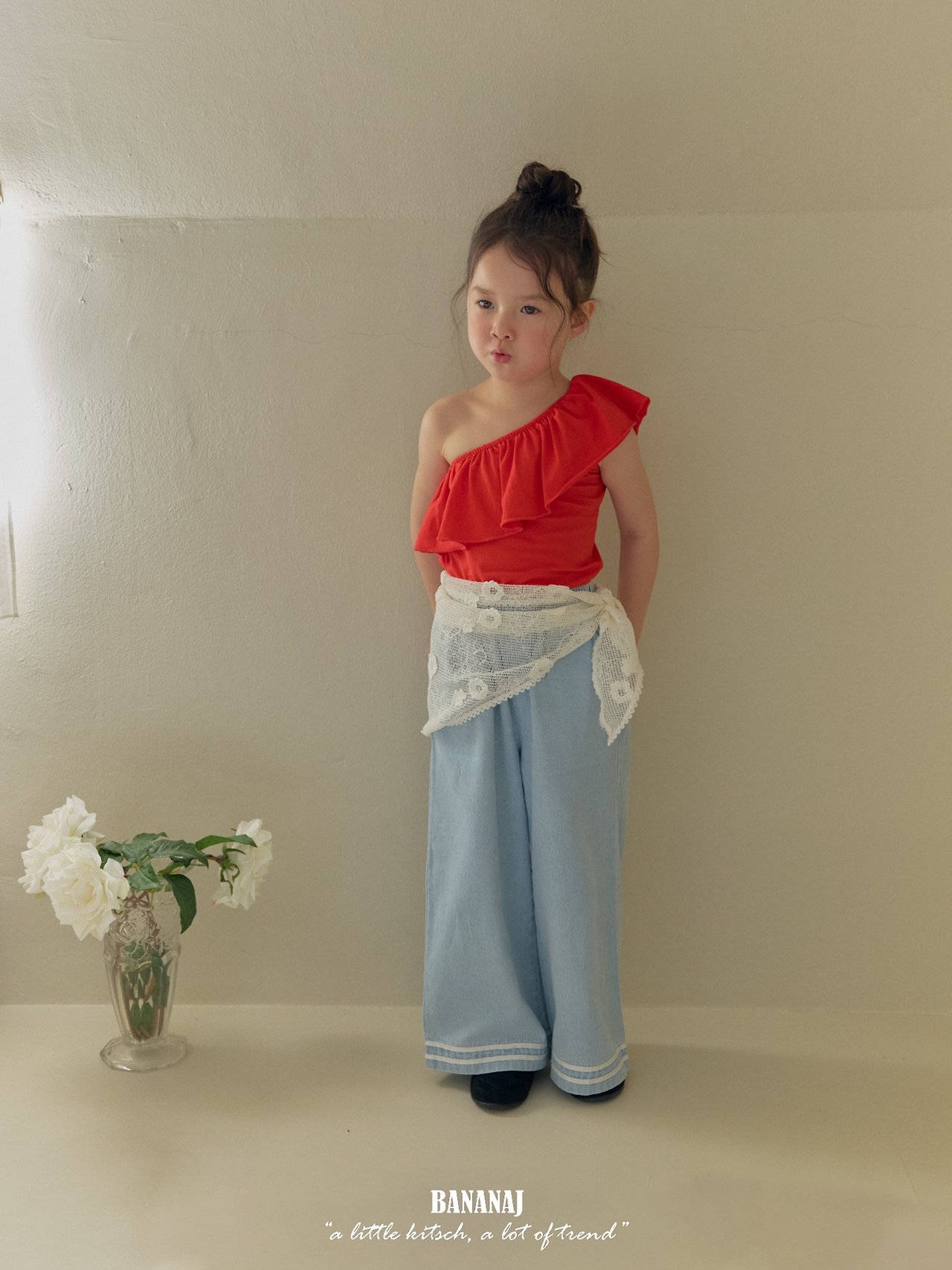 Bananaj | frill sleeveless (Red M100-110)