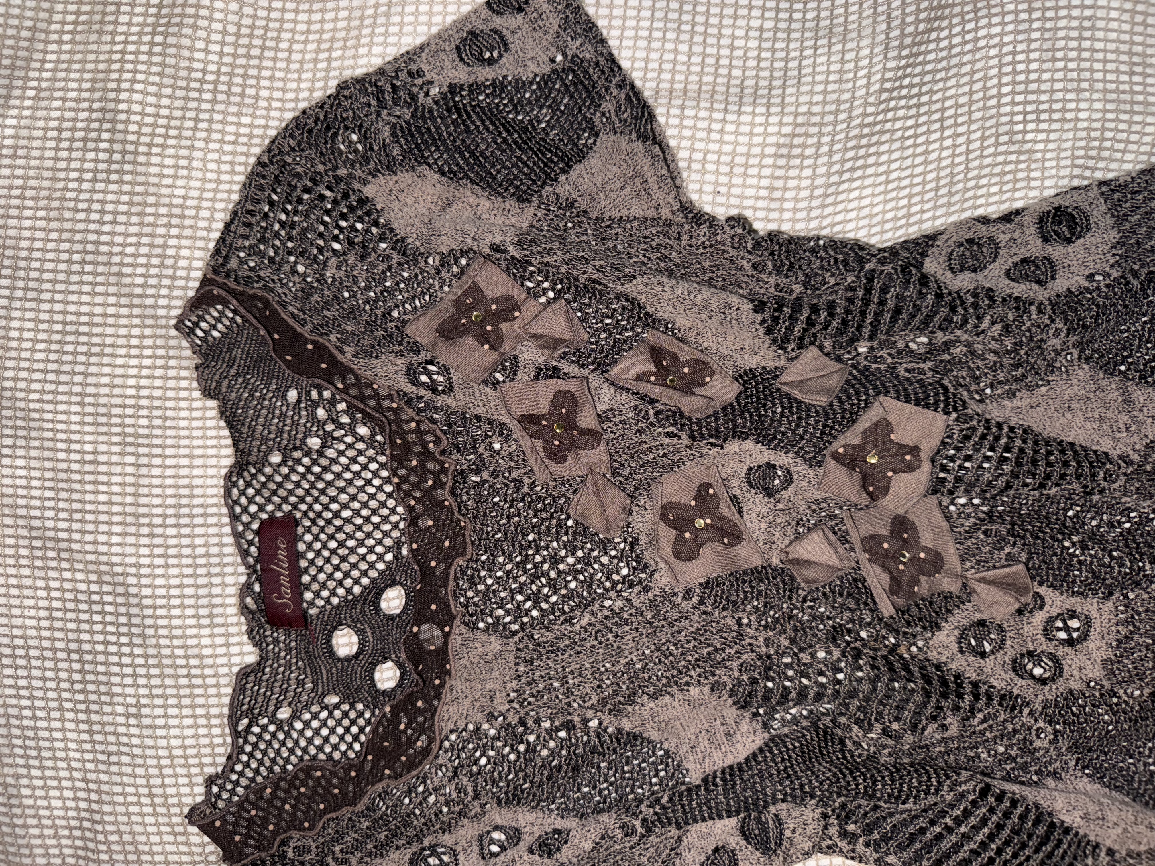 Crochet Flower Knit Top