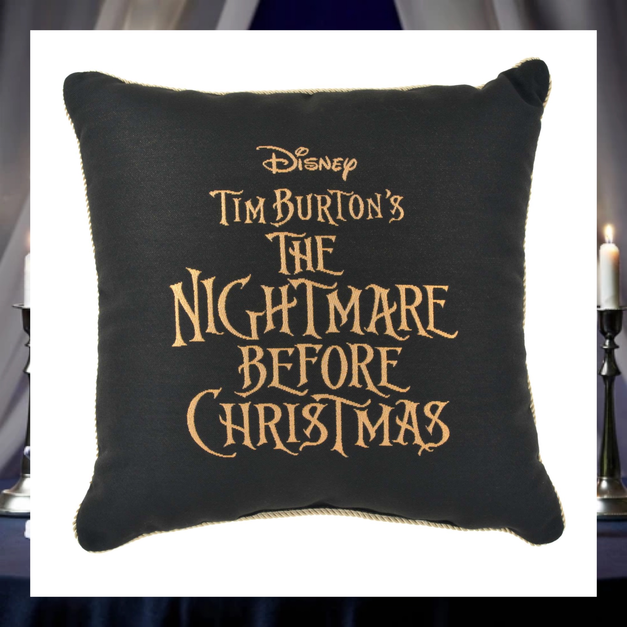 ：日本：DISNEY HALLOWEEN 2026 TIM BURTON'S THE NIGHTMARE BEFORE CHRISTMAS 2026 7/9 日本發賣 刺繡 CUSHION