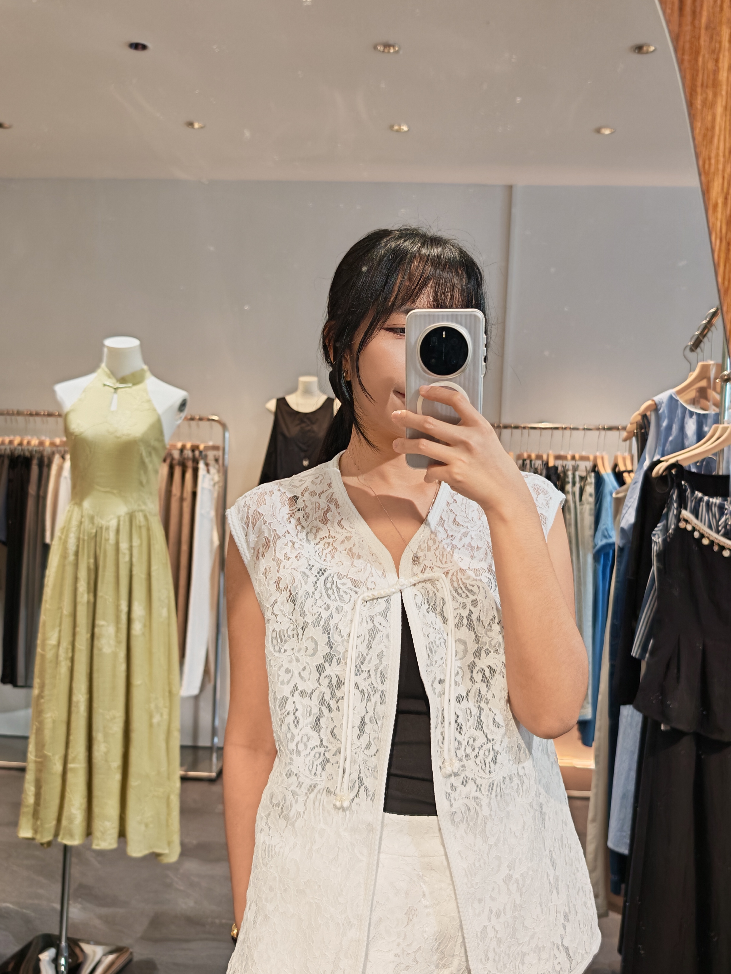 【设计师款】新中式蕾丝马甲