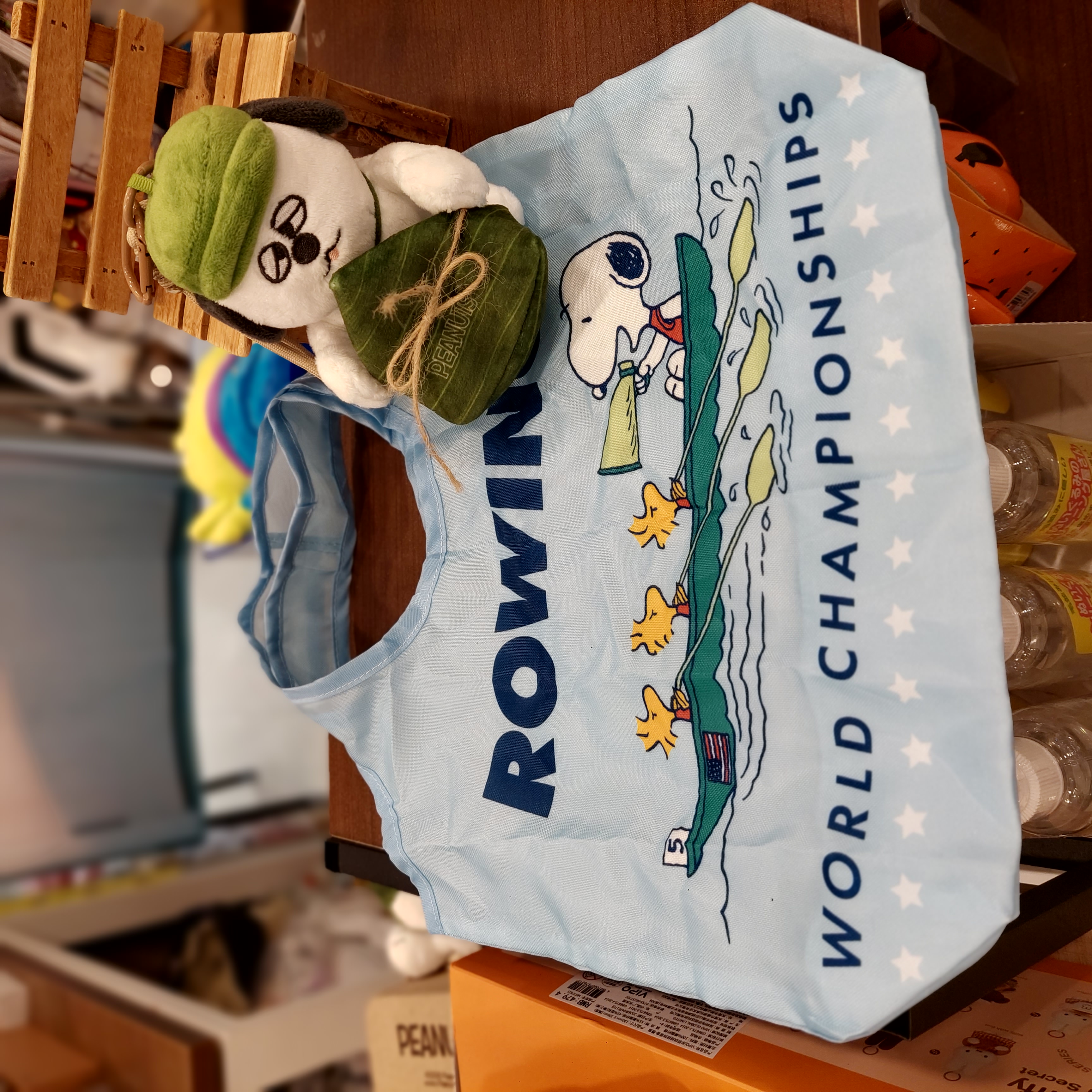 台灣限定 Peanuts Snoopy 史路比 Olaf 收納公仔環保袋 