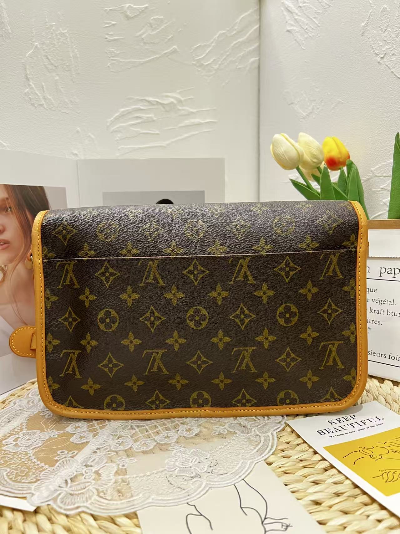 LV Monogram Satchel Messenger