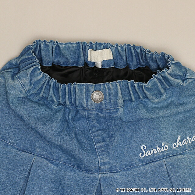 🆕【⭐訂購⭐】 🇯🇵日本直送 🌀#Sanrio 刺繡牛仔百褶裙 (附內襯短褲)［2款選］🌀[ELIA-0108][261015]