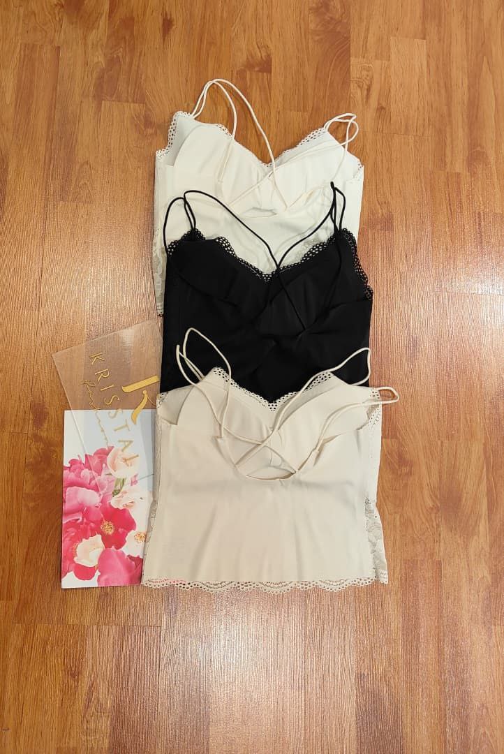 自带胸垫蕾丝背心 0020